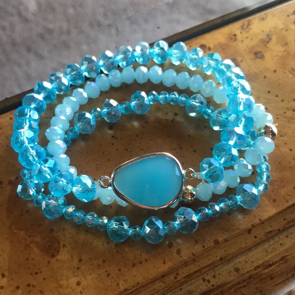 Jewelry - Blue Agate Stretch Bracelets